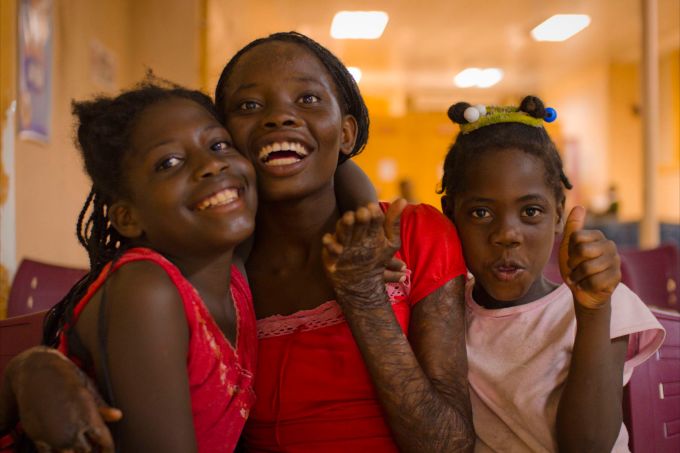 Three girls smiling - Dental Mission in the Dominican Republic