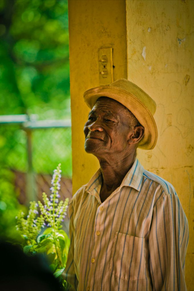 Older man wearing a hat - Dental Mission in the Dominican Republic